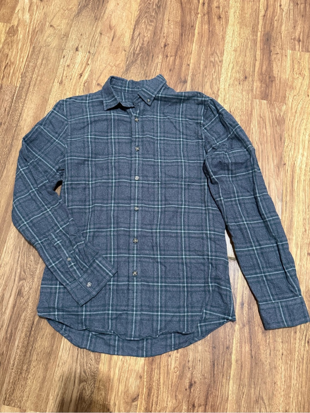 14th & Union Men's Long-Sleeve Plaid Button-Up Shirt - Blue